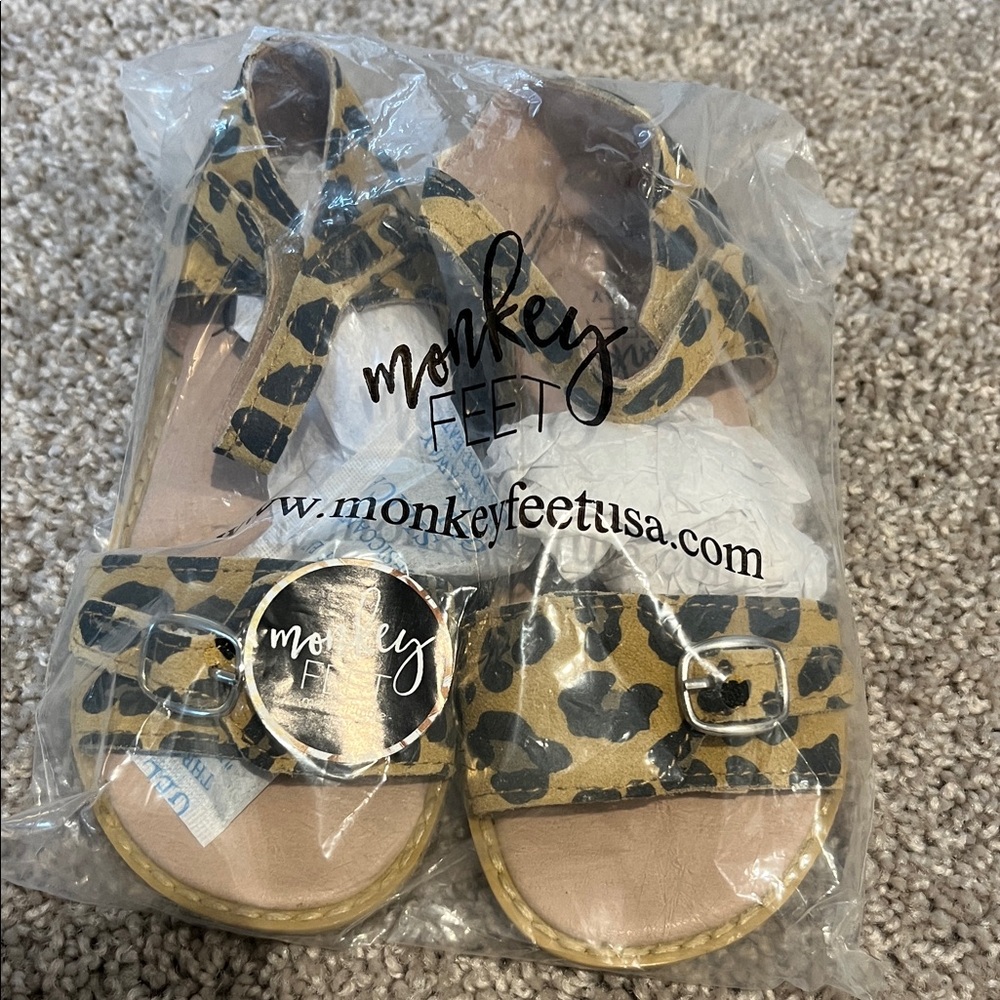 Monkey Feet Kids Sandals with Animal Print